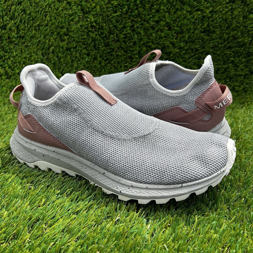 Merrell Shoes Women Size 10 Burlwood Dash Slip-On Sneakers Paloma Gray & Pink